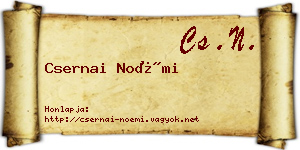 Csernai Noémi névjegykártya